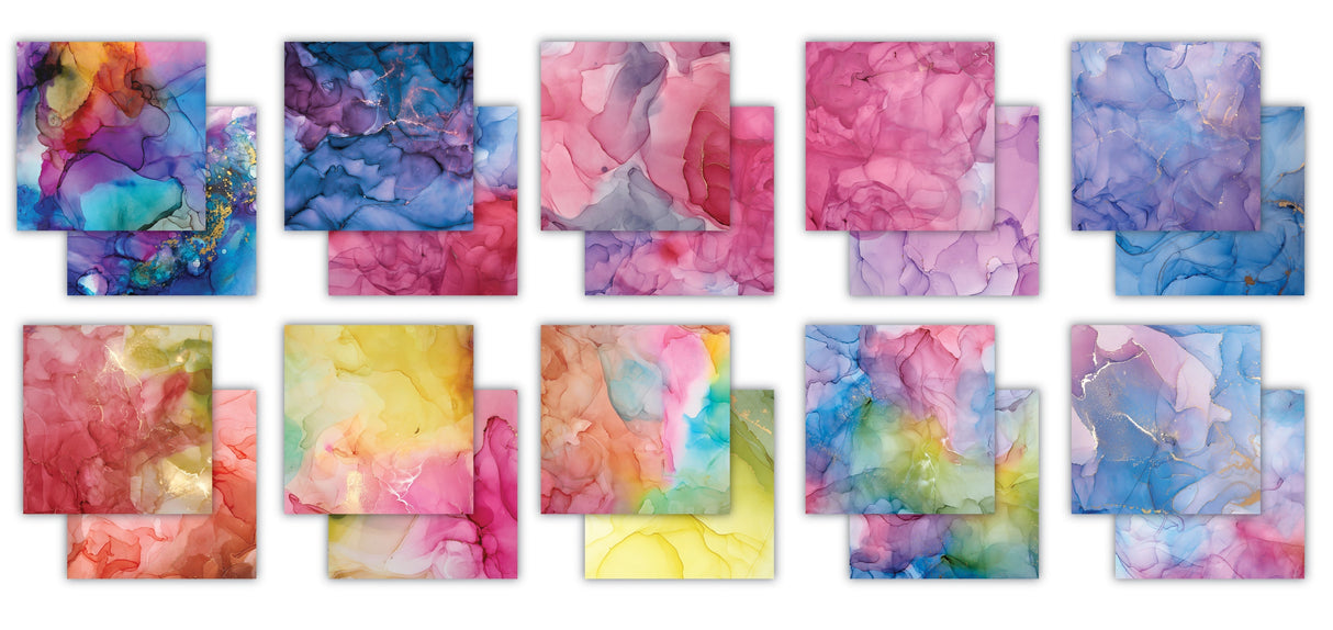 Craft Consortium Ink Drops - Vivid - 8x8 Paper Pad