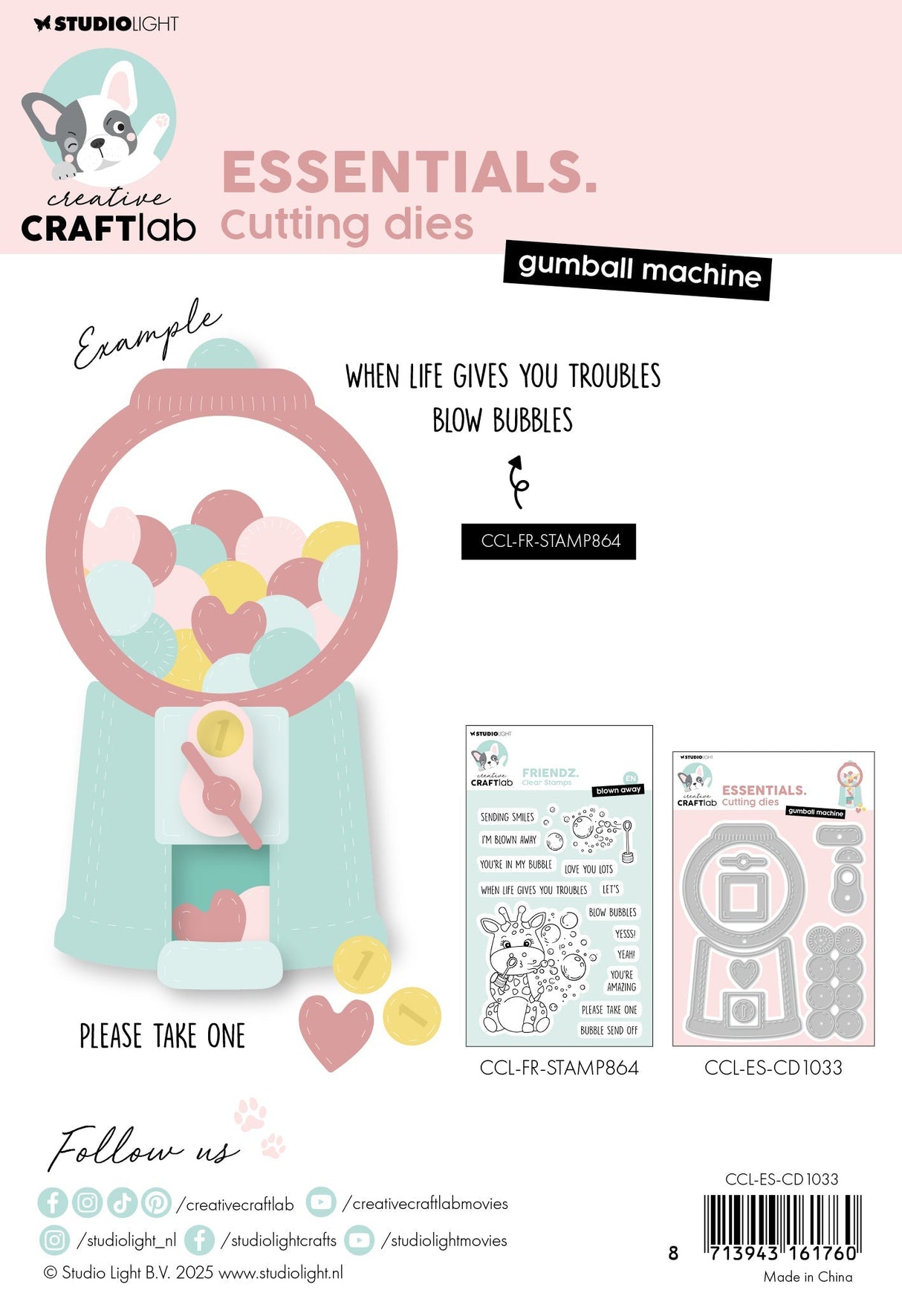 CCL Cutting Die Gumball Machine Essentials 17 Pieces