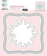 CCL Cutting Die Square Splash Essentials 150x150x1mm 7.87x6.69x0.04 inch 4 PC nr.540