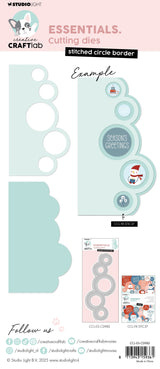 CCL Cutting Die Stitched Circle Border Essentials 7 Pieces