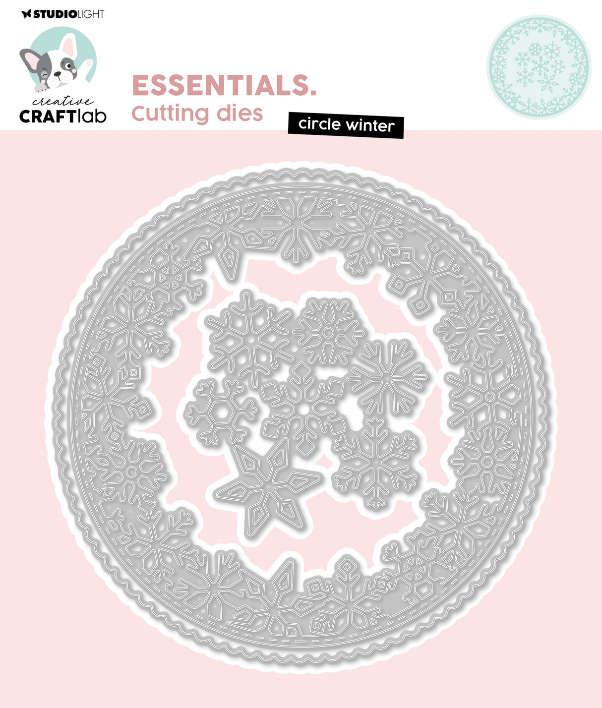 CCL Cutting Die Circle Winter Essentials 141x135x1mm 3 Pieces