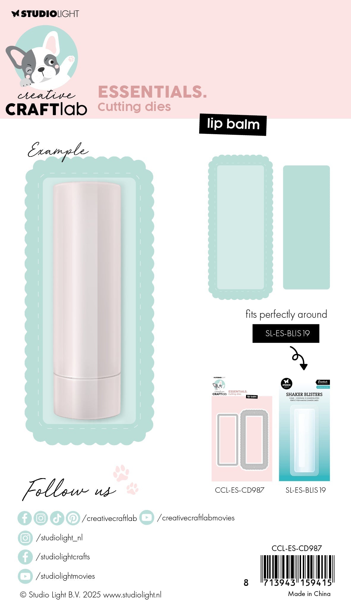 CCL Cutting Die Lip Balm Essentials 2 Pieces