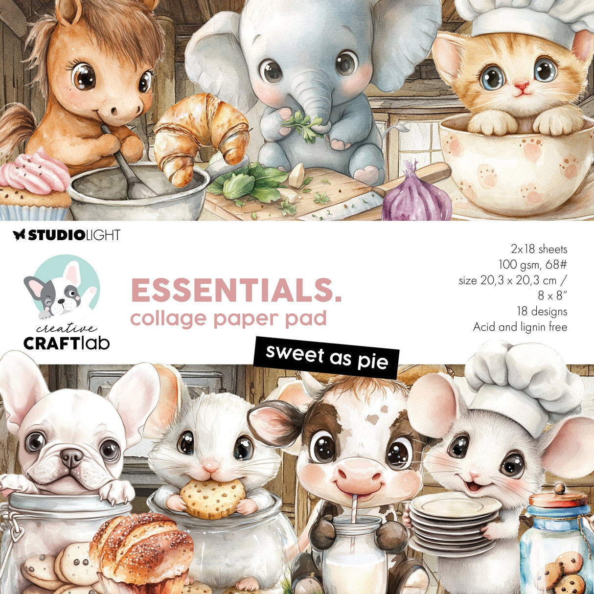 CCL Collage Paper Pad Sweet As Pie Essentials 36 Sheets