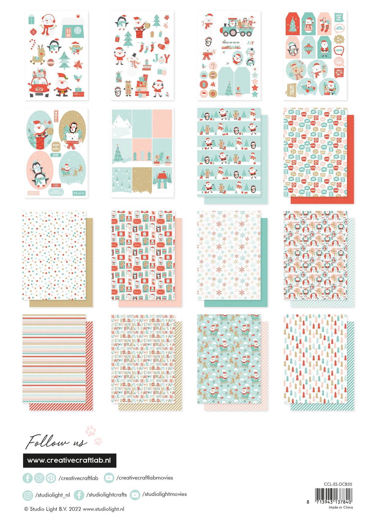 CCL DIY Block Santa Stop Here Essentials 297x210x9mm 32 SH nr.35