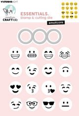CCL Stamp & Cutting Die Emoticons Essentials 17 Pieces