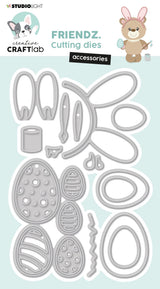 CCL Cutting Die Accessoires Easter Friendz 126x84x1mm 12 PC nr.506