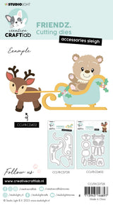 CCL Cutting Die Accessoires Sleigh Friendz 108x128x1mm 6 PC nr.728