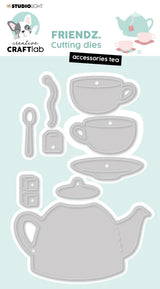 CCL Cutting Die Accessoires Tea Friendz 85x128x1mm 10 PC nr.729
