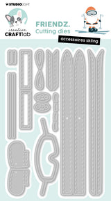 CCL Cutting Die Accessoires Skiing Friendz 11 PC