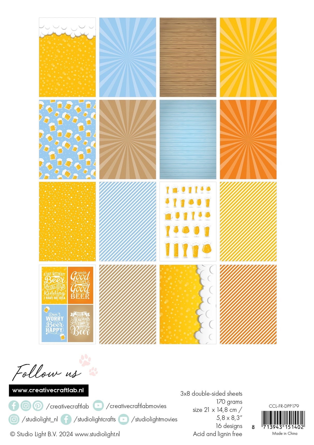 CCL Design Paper Pad Beer O'Clock Friendz 24 SH