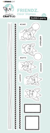 CCL Clear Stamp Buddy's Party Friendz 225x80x3mm 15 PC nr.348