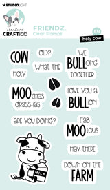 CCL Clear Stamp Holy Cow Friendz 14 PC