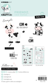 CCL Clear Stamp Holy Cow Friendz 14 PC