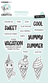 CCL Clear Stamp Stay Cool Friendz 18 PC