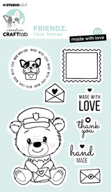 CCL Clear Stamp Made With Love Friendz 8 PC