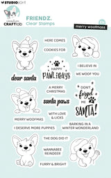 CCL Clear Stamps Merry Woofmass Friendz 21 Pieces