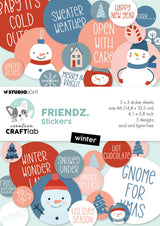 CCL Sticker Paper Pad Winter Friendz 105x148x3mm 15 Sheets