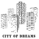 Creative Expressions Andy Skinner City Of Dreams 7 in x 7 in Stencil