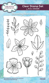 Creative Expressions Helen Colebrook Blooming Marvelous 6 in x 4 in Clear Stamp Set