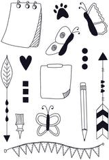 Creative Expressions Helen Colebrook Delightful Decorations 6 in x 4 in Clear Stamp Set