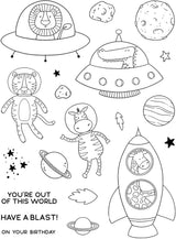 Creative Expressions Jane's Doodles Have A Blast 6 in x 8 in Clear Stamp Set