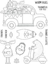 Creative Expressions Jane's Doodles Warm Hugs 6 in x 8 in Clear Stamp Set