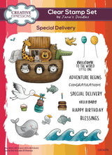 Creative Expressions Jane's Doodles Special Delivery 6 in x 8 in Clear Stamp Set