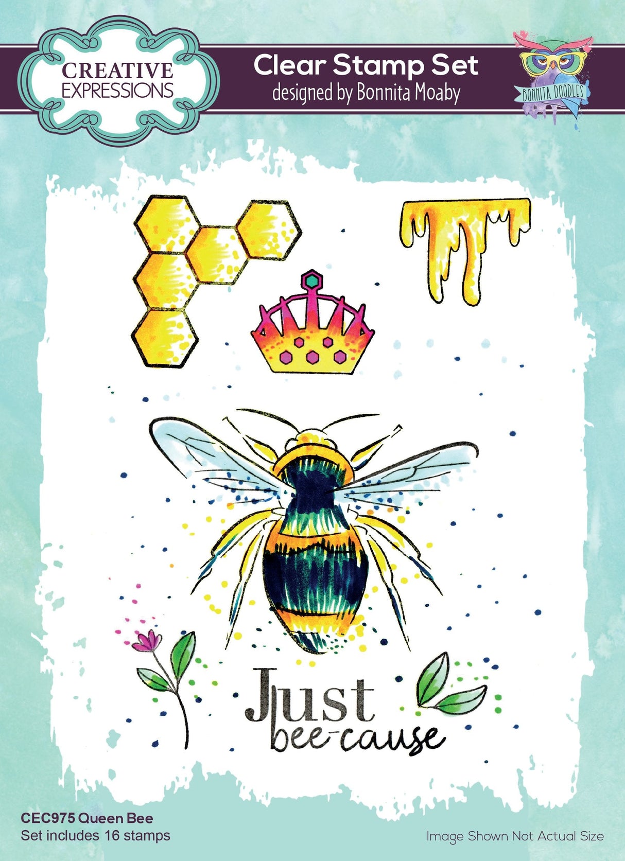 Creative Expressions Bonnita Moaby Queen Bee A5 Clear Stamp Set