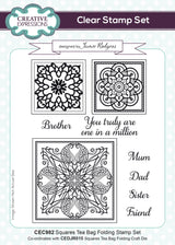 Creative Expressions Jamie Rodgers Squares Tea Bag Folding 6 in x 8 in Stamp Set
