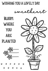 Creative Expressions Sam Poole Daisy Bloom 6 in x 4 in Clear Stamp Set