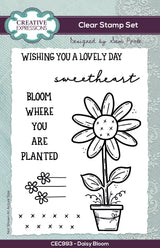 Creative Expressions Sam Poole Daisy Bloom 6 in x 4 in Clear Stamp Set