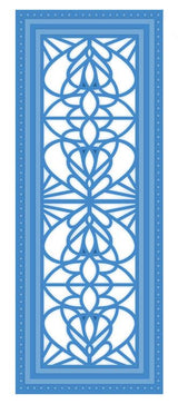 Mini Striplet Collection Mirrored Die showcasing an elegant blue cut pattern for paper crafting and DIY projects.