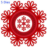 Festive Collection Looped Snowflake Frame Die