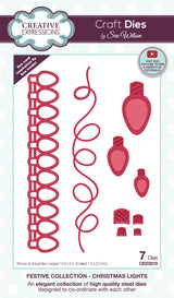 Creative Expressions Sue Wilson Christmas Lights Craft Die