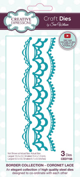 Creative Expressions Sue Wilson Border Coronet Lace Craft Die