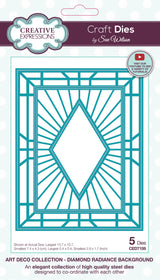 Creative Expressions Sue Wilson Art Deco Diamond Radiance Background Craft Die