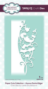 Creative Expressions Paper Cuts Edger Joyous Santa Craft Die