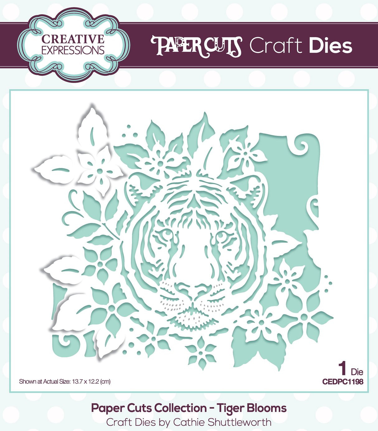 Creative Expressions Paper Cuts Tiger Blooms Craft Die