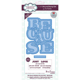 Sue Wilson Big Bold Words Because Craft Die & Stamp Set