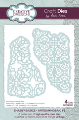 Creative Expressions Sam Poole Shabby Basics Artisan Mosaic #1 Craft Die
