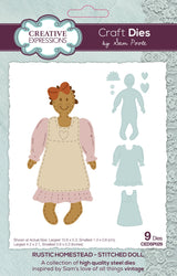 Creative Expressions Sam Poole Rustic Homestead Stitched Doll Craft Die