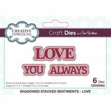 Creative Expressions Sue Wilson Love Shadowed Stacked Sentiment Craft Die