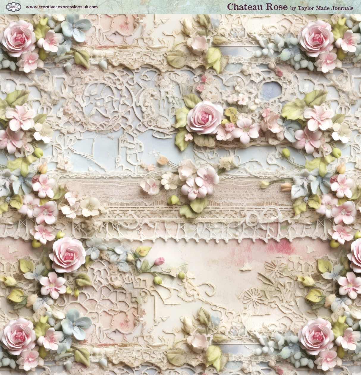 Creative Expressions Taylor Made Journals Chateau Rose 8 in x 8 in Paper Pad