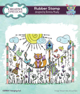 Creative Expressions Bonnita Moaby Hanging Out 5.9 in x 4.3 in Rubber Stamp