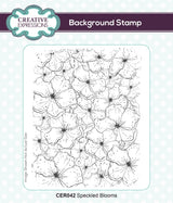 Creative Expressions Speckled Blooms 5 3/4 in x 4 I/2 in Rubber Stamp