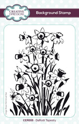 Creative Expressions Daffodil Tapestry 4 in x 6 in Pre Cut Rubber Stamp
