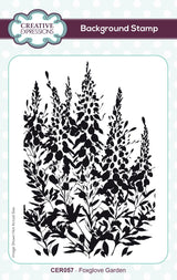 Creative Expressions Foxglove Garden 4 in x 6 in Pre Cut Rubber Stamp