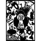 Creative Expressions Paper Panda We're All Mad Here Pre Cut Rubber Stamp
