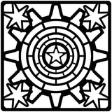 Creative Expressions Steampunk Stars 6x6 Stencil