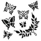 Creative Expressions Graceful Butterflies 7 in x 7 in Stencil